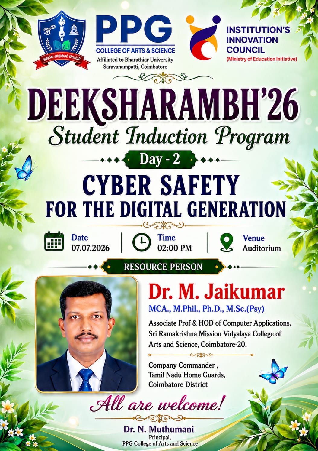 DEEKSHARAMBH 26  Student Induction Programme Day 2 The Cyber Safety for the Digital Generation