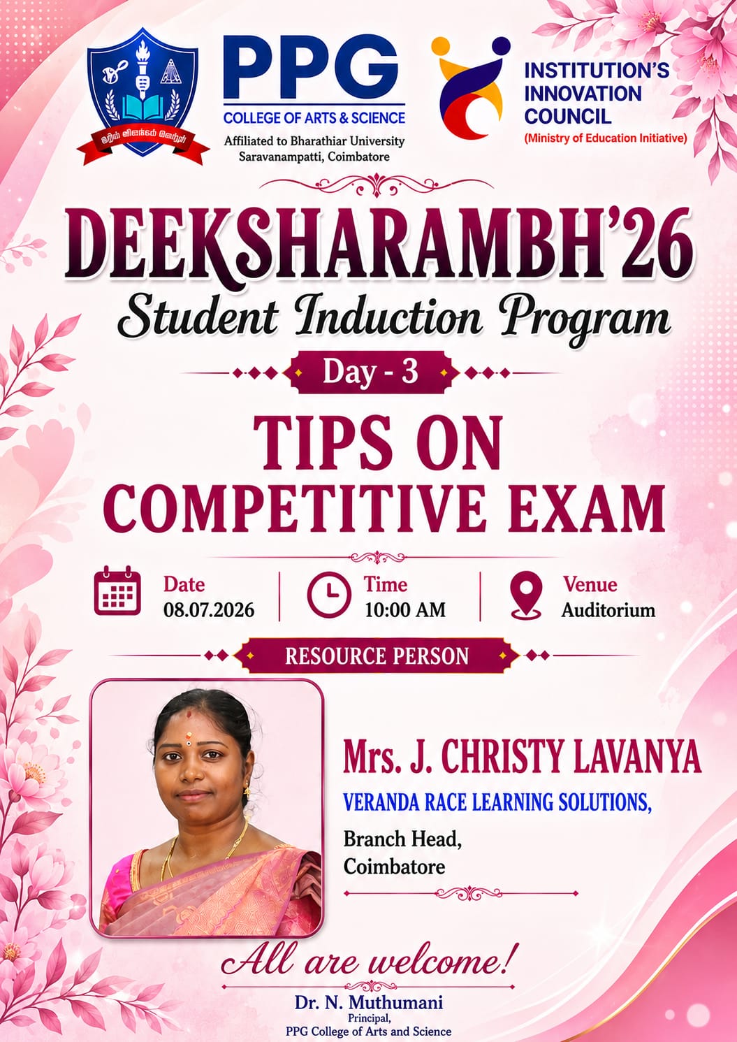 Deeksharambh 26 Student Induction Programme Day 3 Tips on Competitive Exam