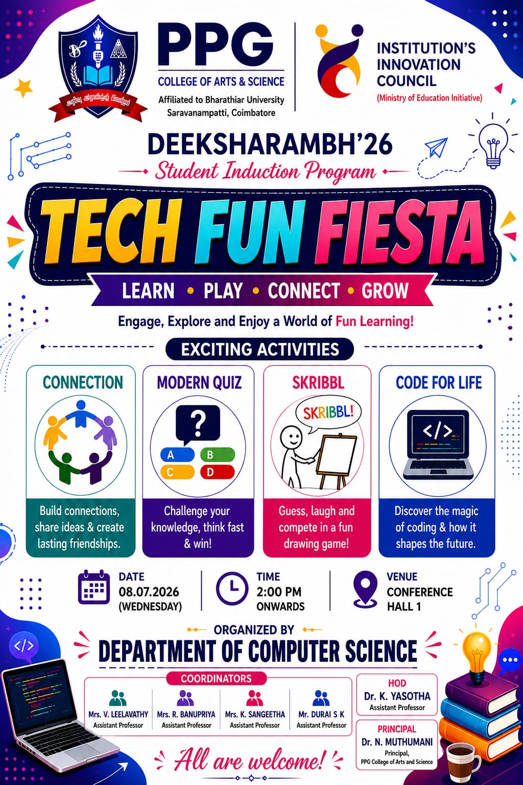 Interactive Games and Quiz Session Deeksharambh 26 Student Induction Programme  Day 3 