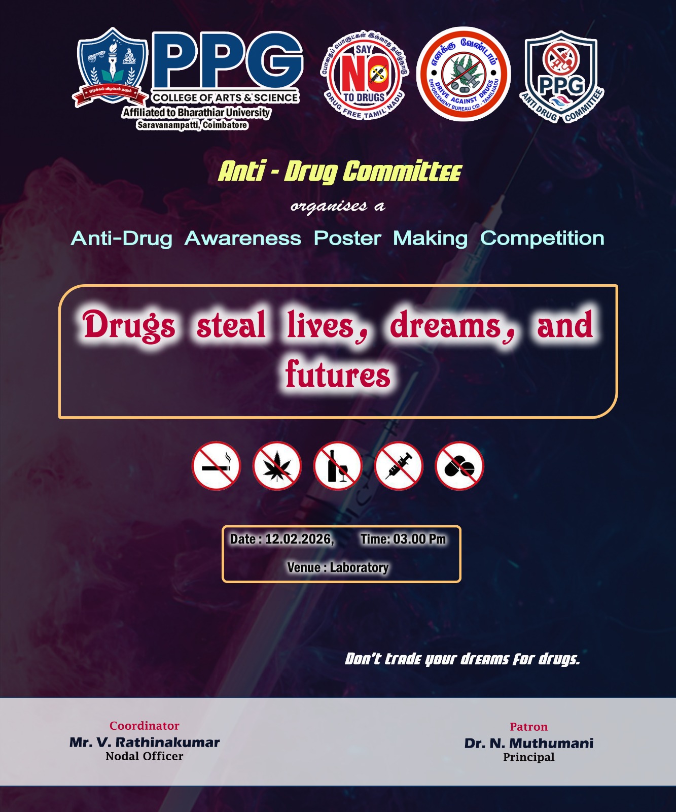 Anti-Drug Awareness Poster Making Competition